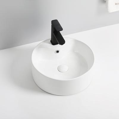 China New Arrival Modern Luxury Bathroom Countertop Bathroom Vanity White Ceramic Vessel Sink for sale