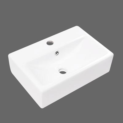 China Wholesale Modern Square Bowl Basin Sink Art Countertops Ceramic Bathroom Sink For Commercial Building for sale