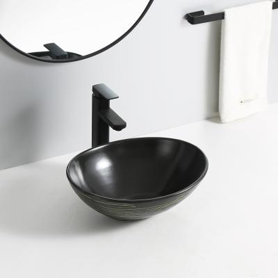 China Best Sell Modern Practical Sanitary Ware Handmade Porcelain Sink Bowl Bathroom Wash Basin Ceramic Above Counter Basin for sale