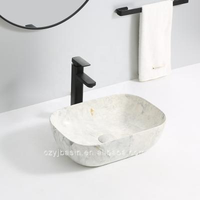 China Best Price Modern Shiny White Marble Wash Basin Porcelain Sink Style Bathroom Customized Hand Basin for sale