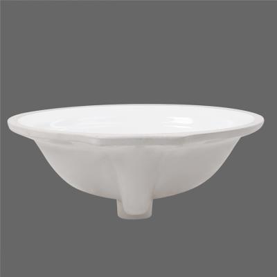 China Cupc Modern Bathroom Ceramic Sanitary Ware Oval Under Counter Hand Wash Basin Ceramic Bathroom Undermount Sink for sale