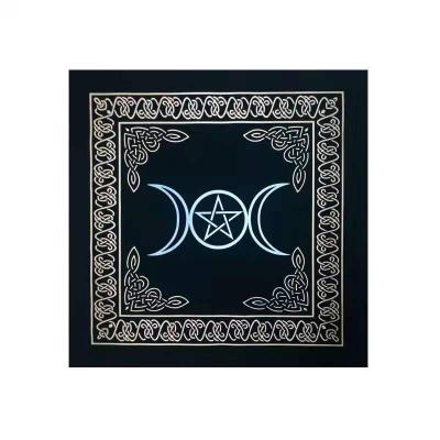 China Wholesale Black Tablecloth Divination Pagan Europe Board Game Altar Tarot Cards Party Table Cloth for sale