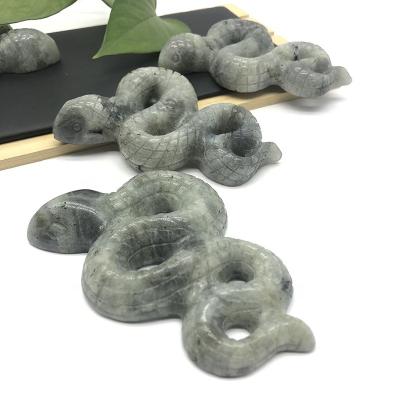 China Wholesale Europe Folk Crafts Healing Crystals Carved Crystals Snake Labradorite Snake for sale