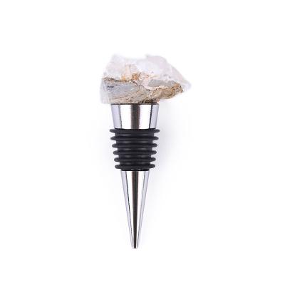 China Hot Sale Europe Food Grade Wine Stopper Clear Quartz Group Personalized Corks Wine Bottle Stopper for sale