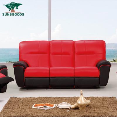 China Sofa Hot Sale Suzhou Stargaze Sectional Upholstered Red Recliner Sofa , PU Sofa for sale