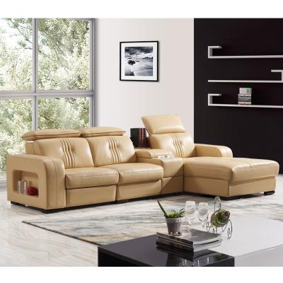 China (Size) 1 Wholesale Adjustable Heated Italian Modern Modular Living Room Furniture Large Real Wood L Shaped Massage Leather Sofa Set for sale