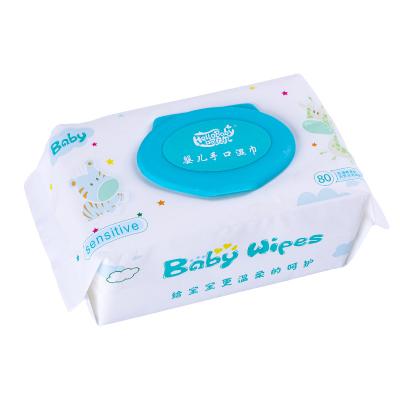 China Customized 80 Sheets Organic Bamboo Nonwoven Baby Wet Wipes Cleaning for sale