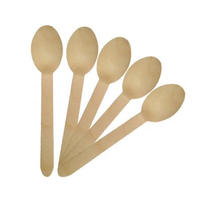 China Environmental Friendly Natural Birch Wood Administer Raw Material Safety Mini Wooden Salt Spoon Disposable Wooden Spoon Scoop for sale