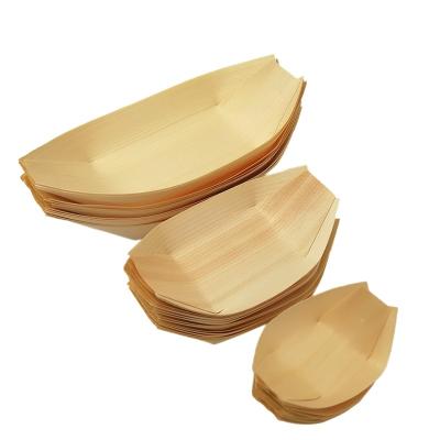 China 2021 Sustainable Hot Selling Disposable Wooden Sushi Boat With High Quality for sale