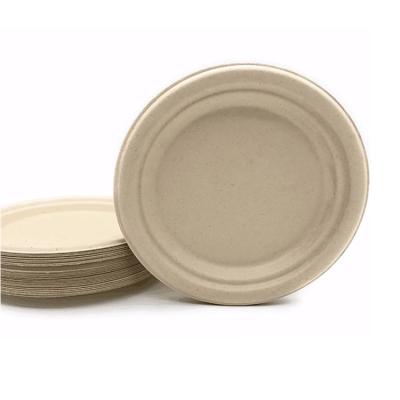 China China Disposable Eco Friendly Bamboo Fiber Tableware Sets Disposable Paper Bamboo Dish for sale