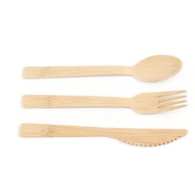 China Disposable Kitchen Utensils Set Cooking Tools Organic Bamboo Cutlery Set for sale