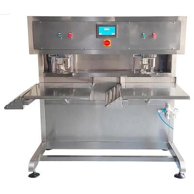 China Food Double Head Liquid Bag In Box Filling Capping Machine, Automatic Double Head BIB Liquid Filling Capping Machine For Milk for sale