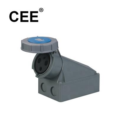 China Industrial ECO IEC60309 IP67 230v 2P+E Surface Mounted Electrical Industrial Wall Outlets 63a Socket for sale