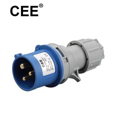 China Industrial ECO IEC60309 SEMKO CERTIFIED IP44 2P+E 16A 250V Single Phase Caravan 3pin Socket 3pin Industrial Plugs and Sockets for sale