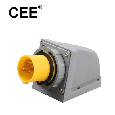 China ECO 110v Industrial Wall Outlet AC Inlet UK Plug 3 Pin Male 16 Amp Industrial Surface Mounted for sale