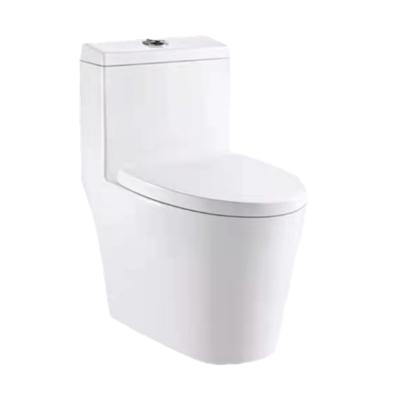 China Double-Flow Luxury Classic Ceramic Siphonic Rimless WC One Piece Toilet Bowl Set For Vietnam Bangladesh for sale