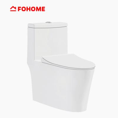 China One Piece Fancy Siphonic Rimless Flush Ceramic Toilet Strap Double-Stream Design Sanitary Ware for sale