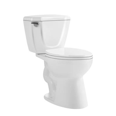 China Double-flush floor standing bathroom American s trap two piece siphonic toilet with UPC WC for sale