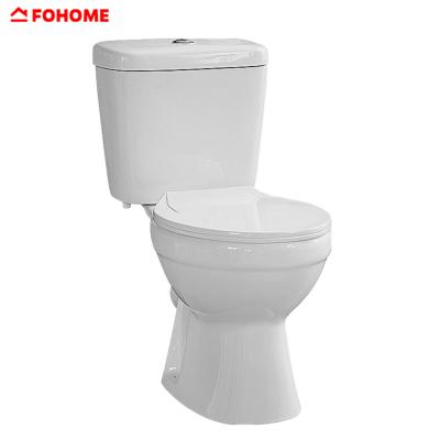 China Double-Flow Eco Ceramic P-trap and Strap Washdown Package WC Two-Piece Toilet for Sale for sale