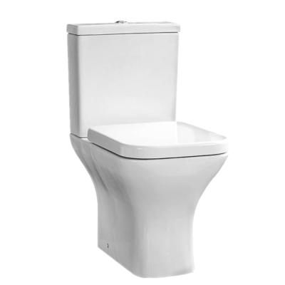 China Dual-Flux UK 610(L) Two-Piece Short Jet Washdown P-Trap Bathroom Close-coupled Ceramic WC Lavatory for sale