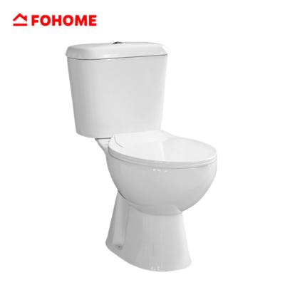 China Strap Floor Two Piece Porcelain Washdown Design Double-Flow Eco Ware Sanitary Ware Toilet for sale