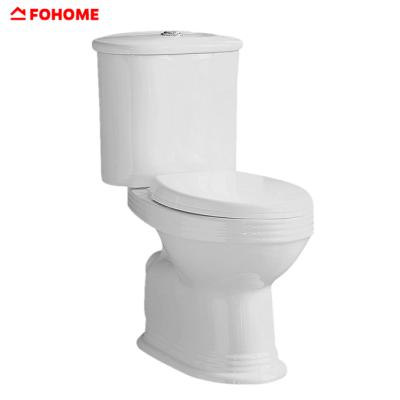 China New Brand Double-Flow High Quality P-Trap Washdown Sanitary Ware Two Piece Toilet for sale