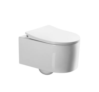 China High End Ceramic Double-Flow P Trap Wall Hit Rimless Toilet For WC Hanger On The Wall Bathroom Wall Hanging Toilet Modern WC for sale