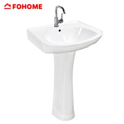 China Factory Wholesale Price Floor Standing Wash Basin Square Shape Hand Square Ceramic Sink Floor Standing Wash Basin for sale