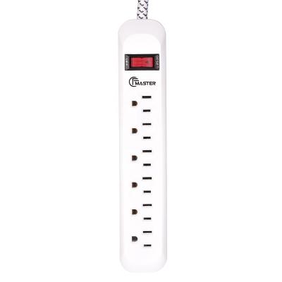 China Residential / General Purpose 6 Outlet Surge Protector Power Strip Socket Extension with Electrical Extension Cable en venta