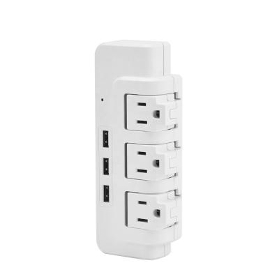 China 3 Residential / General Purpose 3 Usb Charger Outlet Usa Electric Power Strip for sale