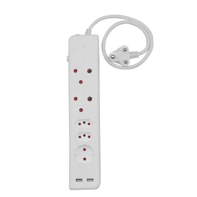 China One Power Strip Meets All Your Need Electrical Power Strip Protector USB Extension Socket with 6 Outlet USB Socket Te koop