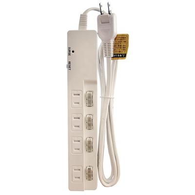 중국 Single Japanese 4 Outlet Lightning Protection Overload Protection Power Strip 판매용