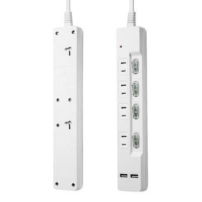 China Residential / General Purpose Mountable 4 Outlet USB AC Power Strip With USB Charger for sale