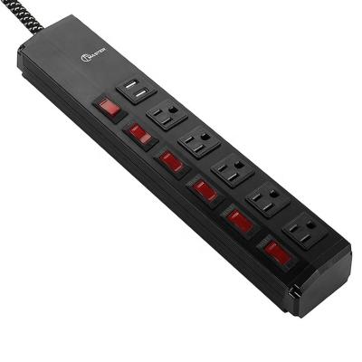 Chine Residential / General Purpose Universal Extension Socket Power Strip With Individual USB Switch à vendre