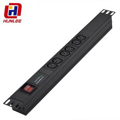 China Data center PDU 19 zoll schweiz 6 way 13a expansion surge protector PDU rack power distribution unit for sale