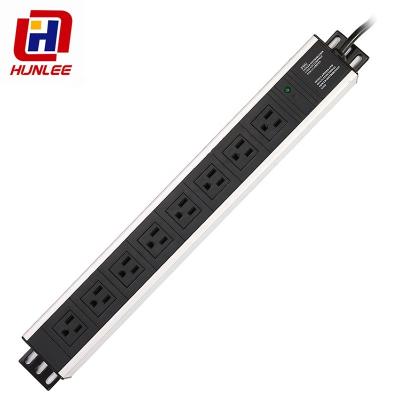 China Overload Socket 8 Way Rack Mount PDU American Kind Of Protector for sale