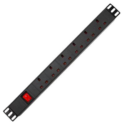 Китай British Alloy PDU 6 Way 13a Socket Extension Surge Protector Rack Aluminum Power Distribution Unit продается