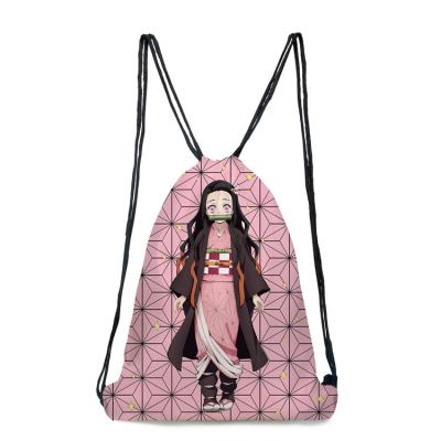 China NO Anime Demon Slayer Kimetsu No Yaiba Kamado Tanjirou Nezuko Zenitsu Pouch Bag Cosplay Bunchy Backpack For Kids for sale