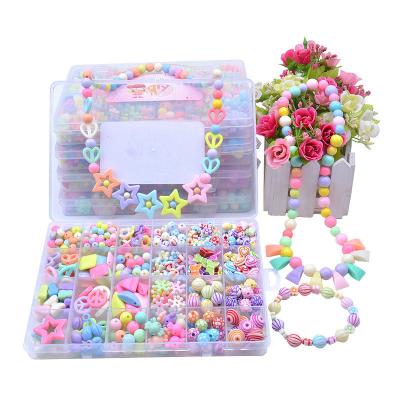 China DIYJewelry Box Set 24 Boxes Children Beaded Beads Toys Parent-child Educational Handmade Material DIY Acrylic Creative Early Childhood Education for sale