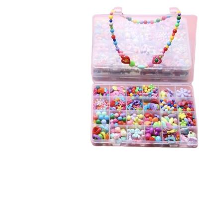 China Children's DIY Jewelry Accessories Beaded Handmade Toy Bracelet Necklace DIY Puzzle Toys Other Loose Beads for sale