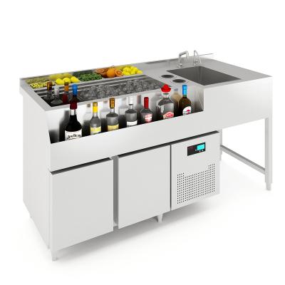 China Bar bar and nightclub equipment work table under the bar cocktail workstation bartender table station cocktail bar station for sale