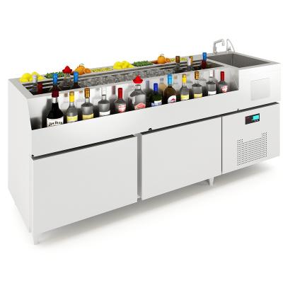 China Bars Wholesale Bar Equipment Stainless Steel Fridge Cocktail Station Designed Bar Hotel Restaurant Party for sale