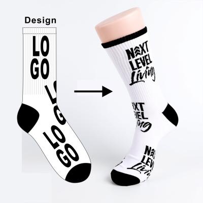 China Non-slip Breathable Cotton Socks Men Embroidered High Quality Knitted Jacquard Loose Logo Solid Printed Custom Embroidery for sale