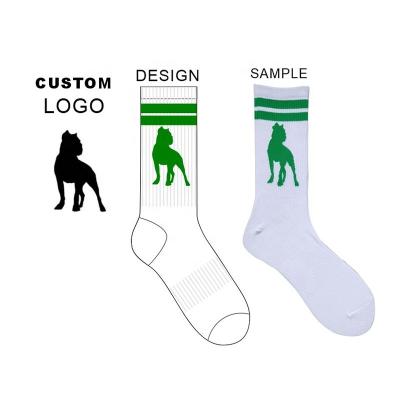 China Custom Printed Socks Knitted High Quality MADE TO ORDER Breathable Embroidery Jacquard Solid Logo Dog Socks for sale