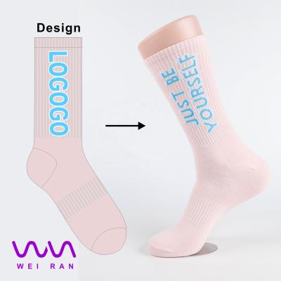 China OEM Breathable 100% Cotton Autumn and Winter Stocking Girls Socks Designer Sports Fast Shipping Happy Socks Custom Made for sale