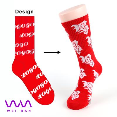 China OEM Breathable Custom Socks Design Own Logo Mens Womens Crew Knocks No Private Min Order Your Label Cotton Letter Sport Socks for sale