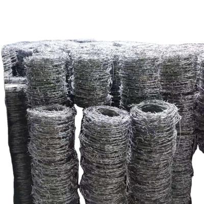 China Anti-corrosion hot dipped galvanized barbed wire double strand 50kg 22mm barbed wire price per roll for sale