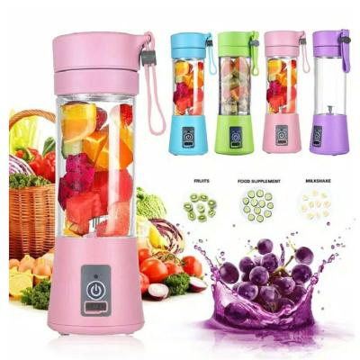 China 2023 New Car Style Six Blades Personal Portable Blender 380ml Mini Home Blender Juicer Cup Usb Rechargeable for sale