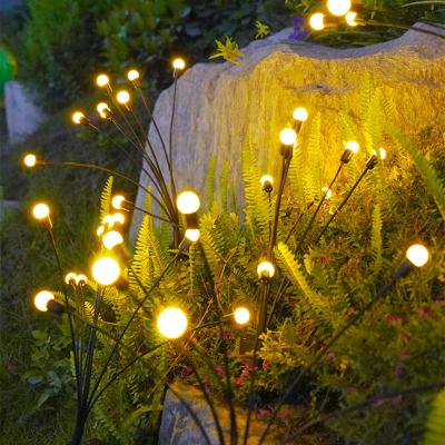 China Wholesale Price Solar Powered Garden Lights Outdoor Firefly Stake Fill Light With 6/8/10/12 Heads Led Solar Garden Lamp Holiday Light Decorums for sale