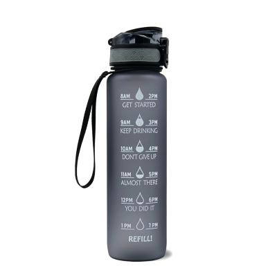 China Sustainable New Design Custom Logo 32oz Water Bottle Motivationa Drink Plastic Water Bottle for sale